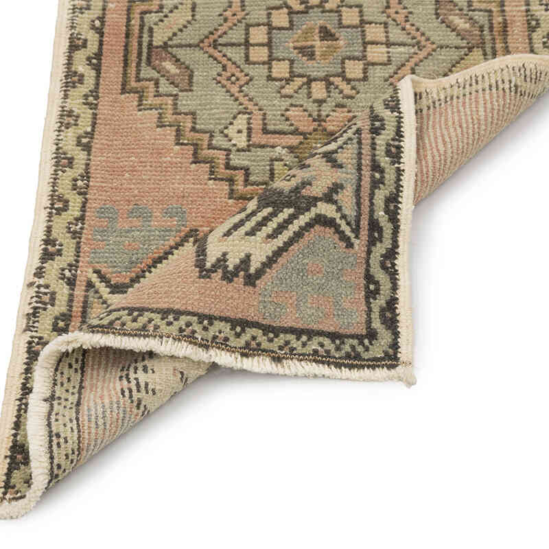 Vintage Turkish Hand-Knotted Rug - 1' 7" x 3' 4" (19" x 40") - K0083234