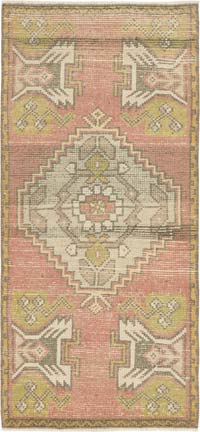 El Dokuma Vintage Halı - 47 cm x 103 cm