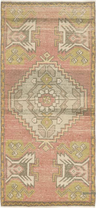El Dokuma Vintage Halı - 47 cm x 103 cm
