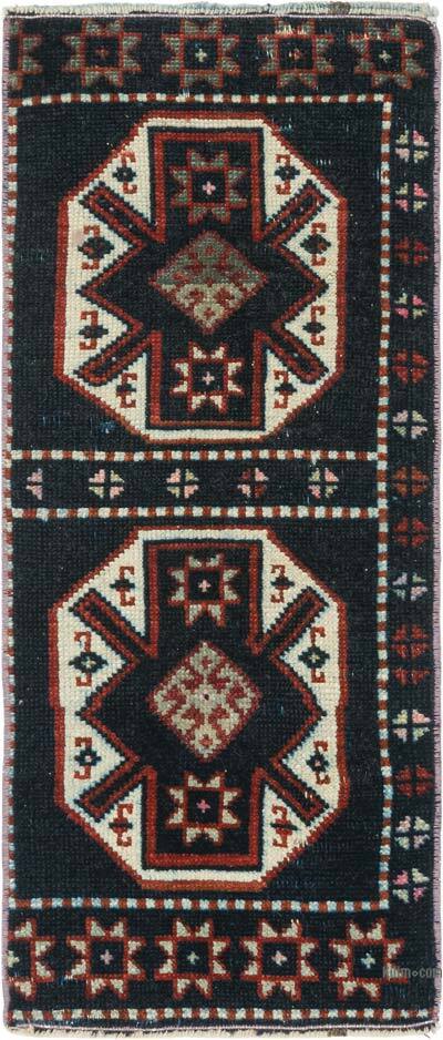 Alfombra Vintage Turca Anudada a Mano - 35 cm x 85 cm