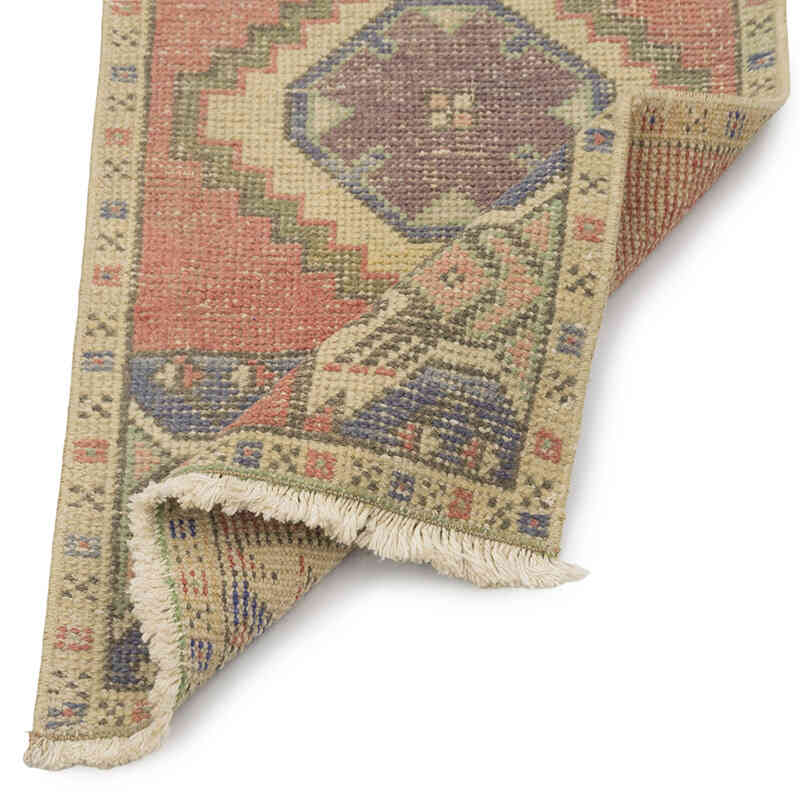 Vintage Turkish Hand-Knotted Rug - 1' 7" x 3' 1" (19" x 37") - K0083239