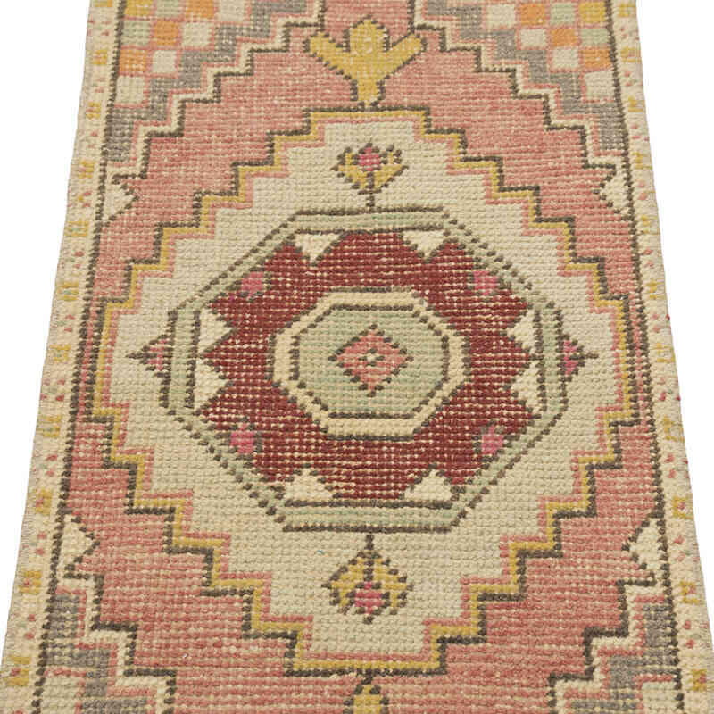 El Dokuma Vintage Halı - 44 cm x 92 cm - K0083240