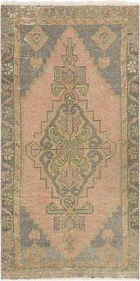 El Dokuma Vintage Halı - 50 cm x 96 cm