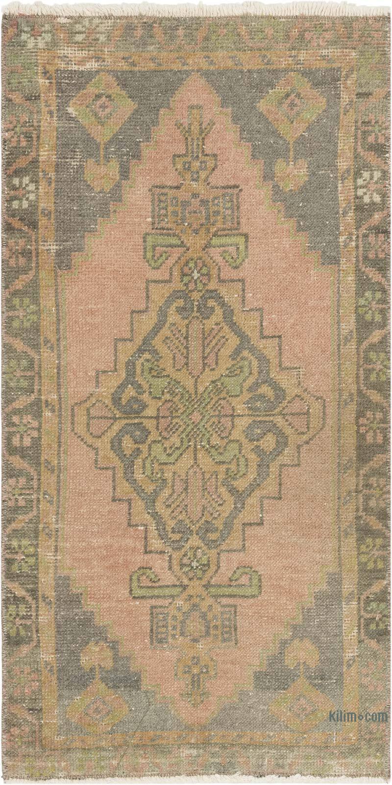 Vintage Turkish Hand-Knotted Rug - 1' 8" x 3' 2" (20" x 38") - K0083242