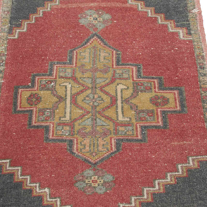 Alfombra Vintage Turca Anudada a Mano - 56 cm x 86 cm - K0083243