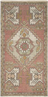 Alfombra Vintage Turca Anudada a Mano - 47 cm x 95 cm