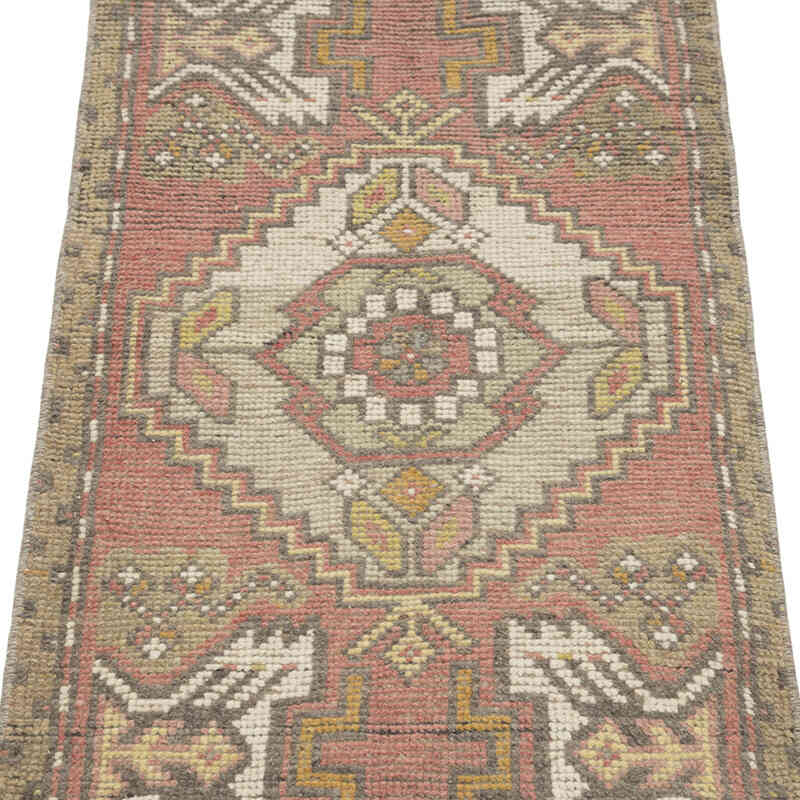 Alfombra Vintage Turca Anudada a Mano - 47 cm x 95 cm - K0083244