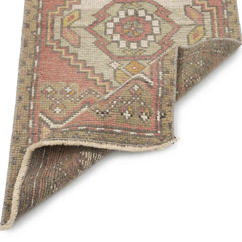 Alfombra Vintage Turca Anudada a Mano - 47 cm x 95 cm - K0083244