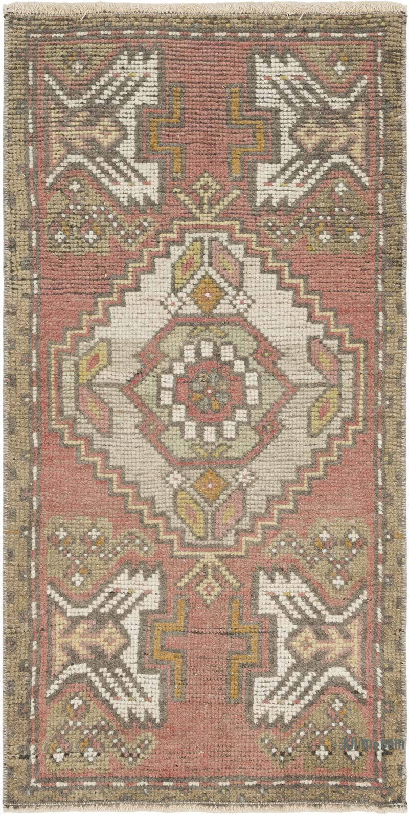 Alfombra Vintage Turca Anudada a Mano - 47 cm x 95 cm - K0083244