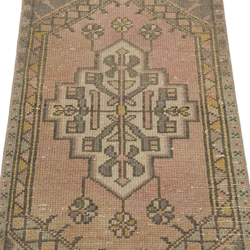 Alfombra Vintage Turca Anudada a Mano - 48 cm x 91 cm - K0083245
