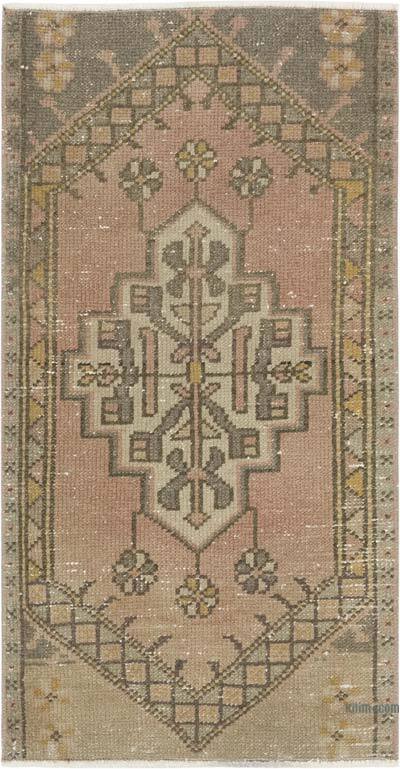 El Dokuma Vintage Halı - 48 cm x 91 cm