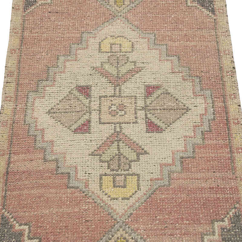 El Dokuma Vintage Halı - 51 cm x 108 cm - K0083246