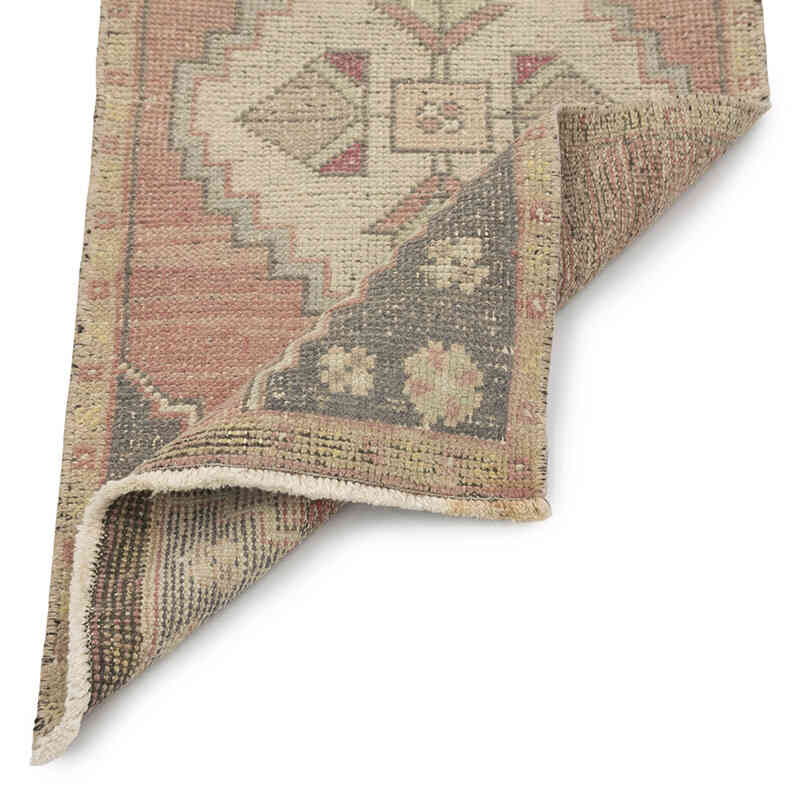 El Dokuma Vintage Halı - 51 cm x 108 cm - K0083246
