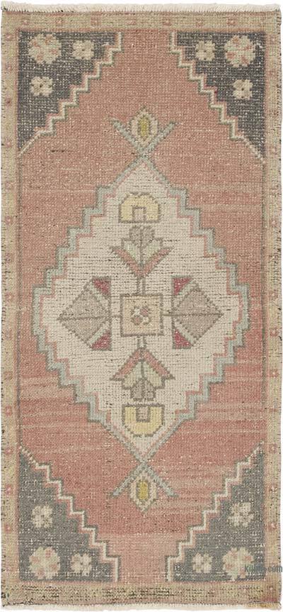 Alfombra Vintage Turca Anudada a Mano - 51 cm x 108 cm