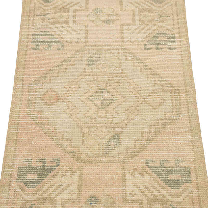 El Dokuma Vintage Halı - 46 cm x 93 cm - K0083247
