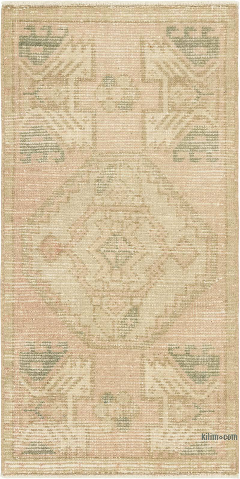 El Dokuma Vintage Halı - 46 cm x 93 cm - K0083247