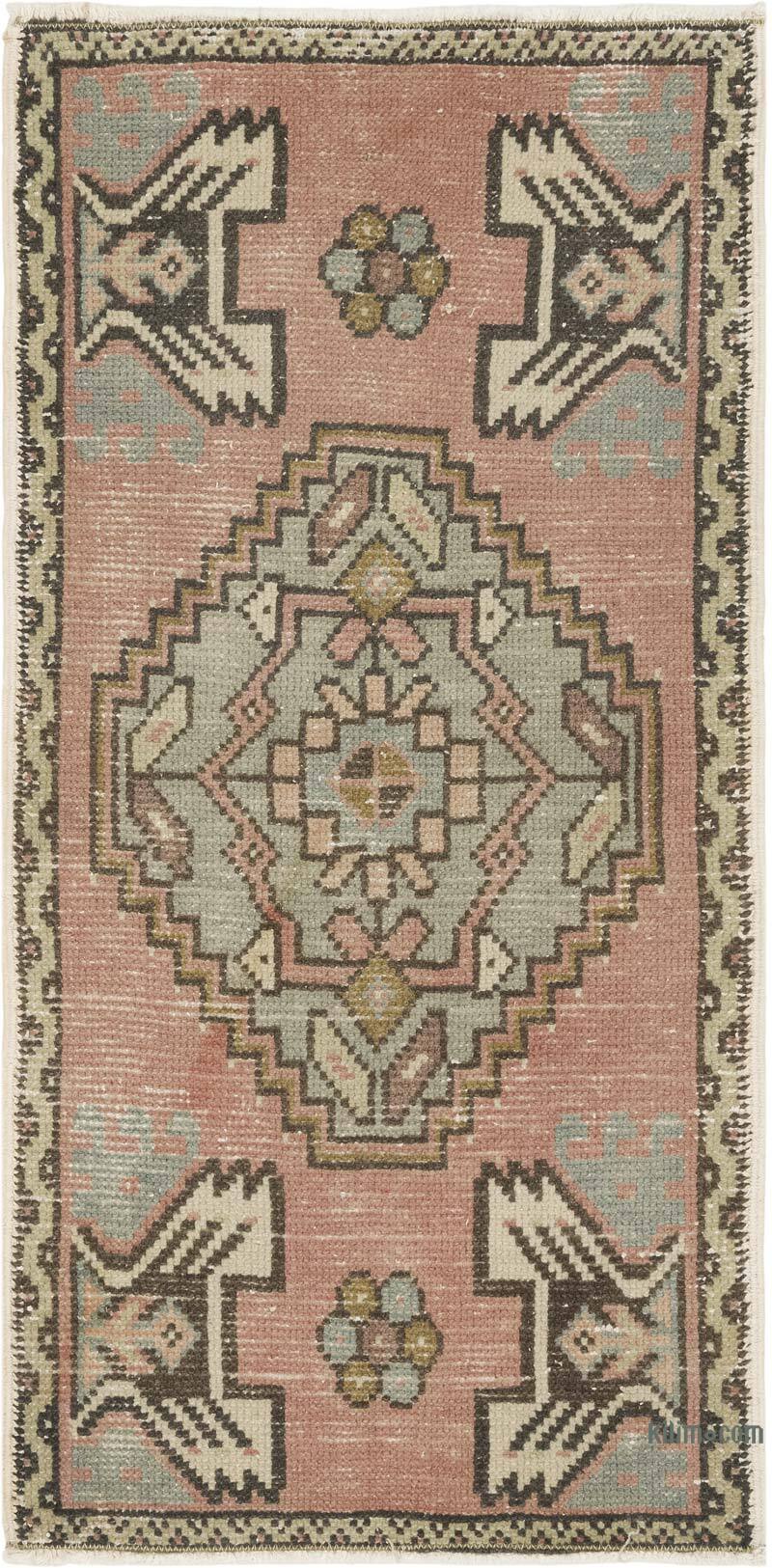 Vintage Turkish Hand-Knotted Rug - 1' 8" x 3' 4" (20" x 40") - K0083248