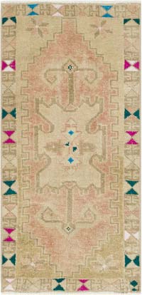 El Dokuma Vintage Halı - 43 cm x 90 cm