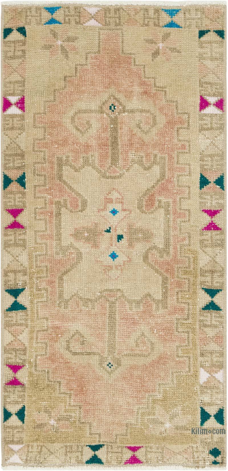 Vintage Turkish Hand-Knotted Rug - 1' 5" x 2' 11" (17" x 35") - K0083346
