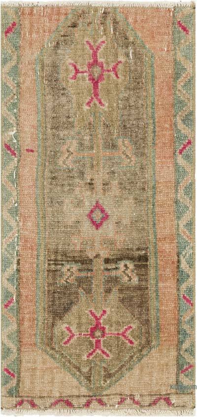 Alfombra Vintage Turca Anudada a Mano - 45 cm x 93 cm