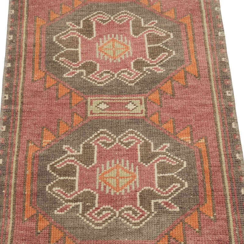 El Dokuma Vintage Halı - 46 cm x 95 cm - K0083349