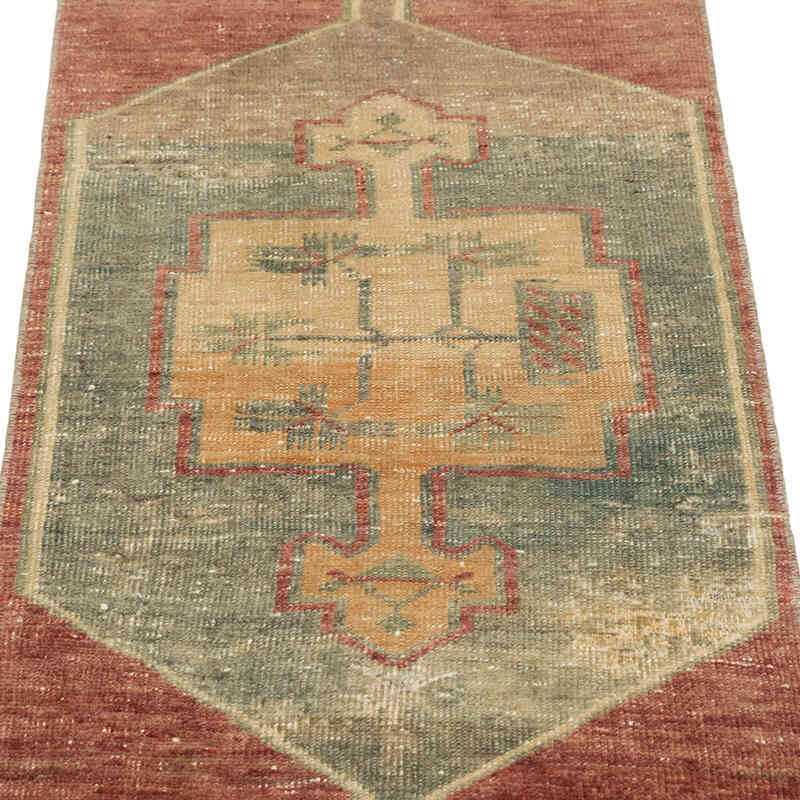 El Dokuma Vintage Halı - 52 cm x 112 cm - K0083350