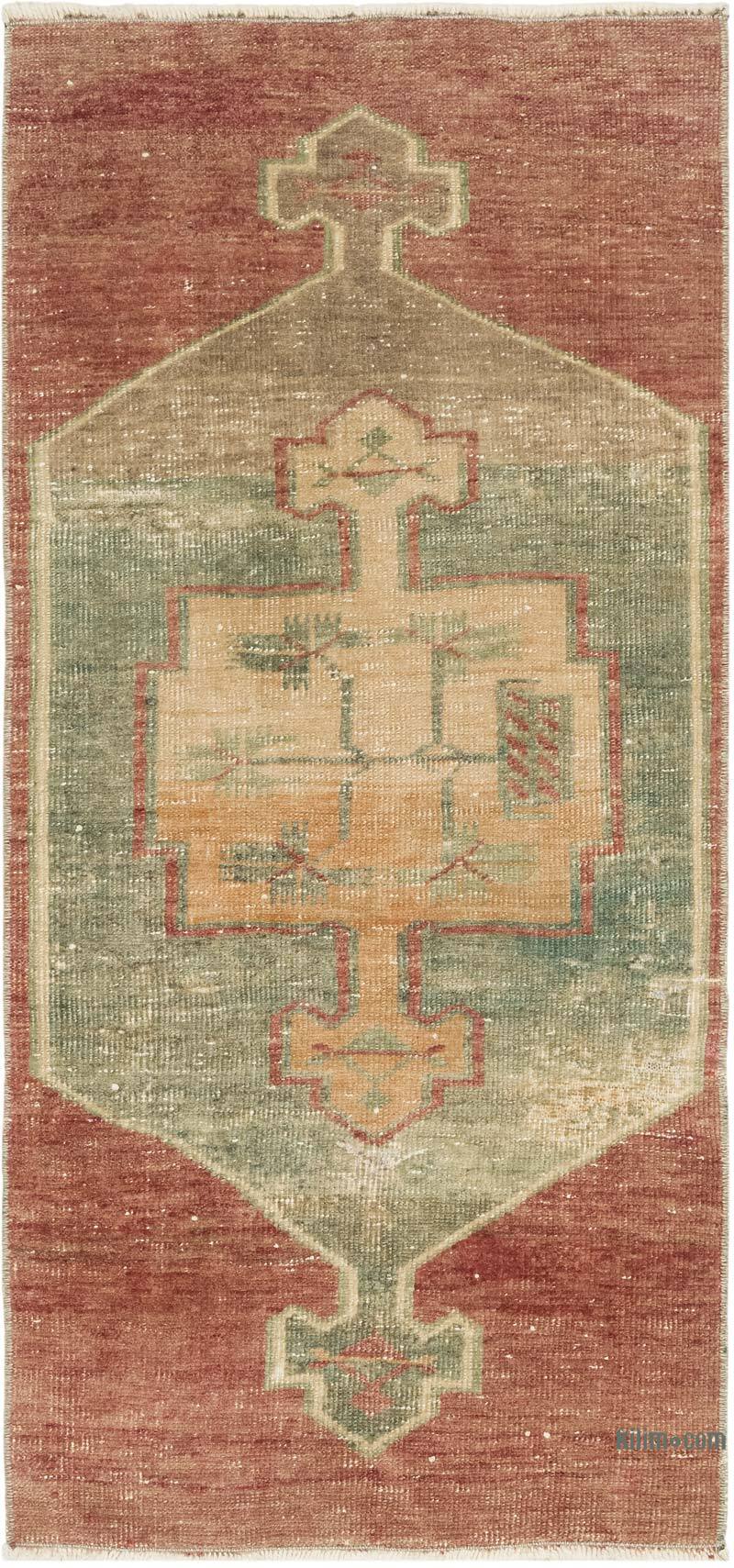 El Dokuma Vintage Halı - 52 cm x 112 cm - K0083350