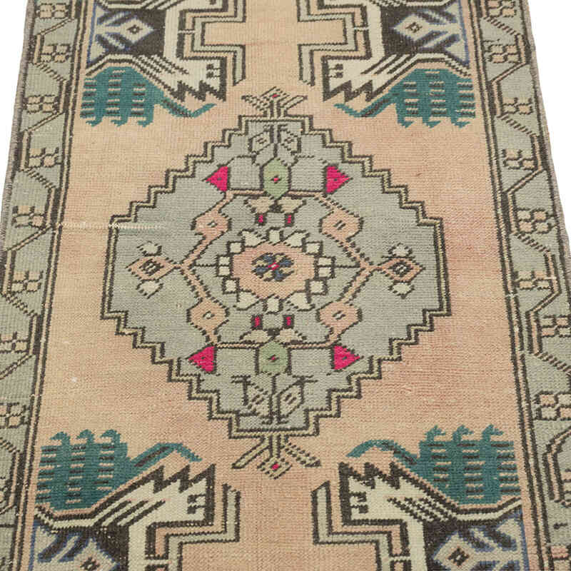 Alfombra Vintage Turca Anudada a Mano - 50 cm x 113 cm - K0083351