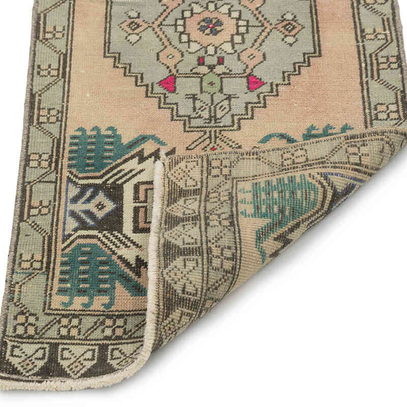 Alfombra Vintage Turca Anudada a Mano - 50 cm x 113 cm - K0083351