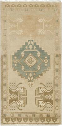 El Dokuma Vintage Halı - 48 cm x 94 cm