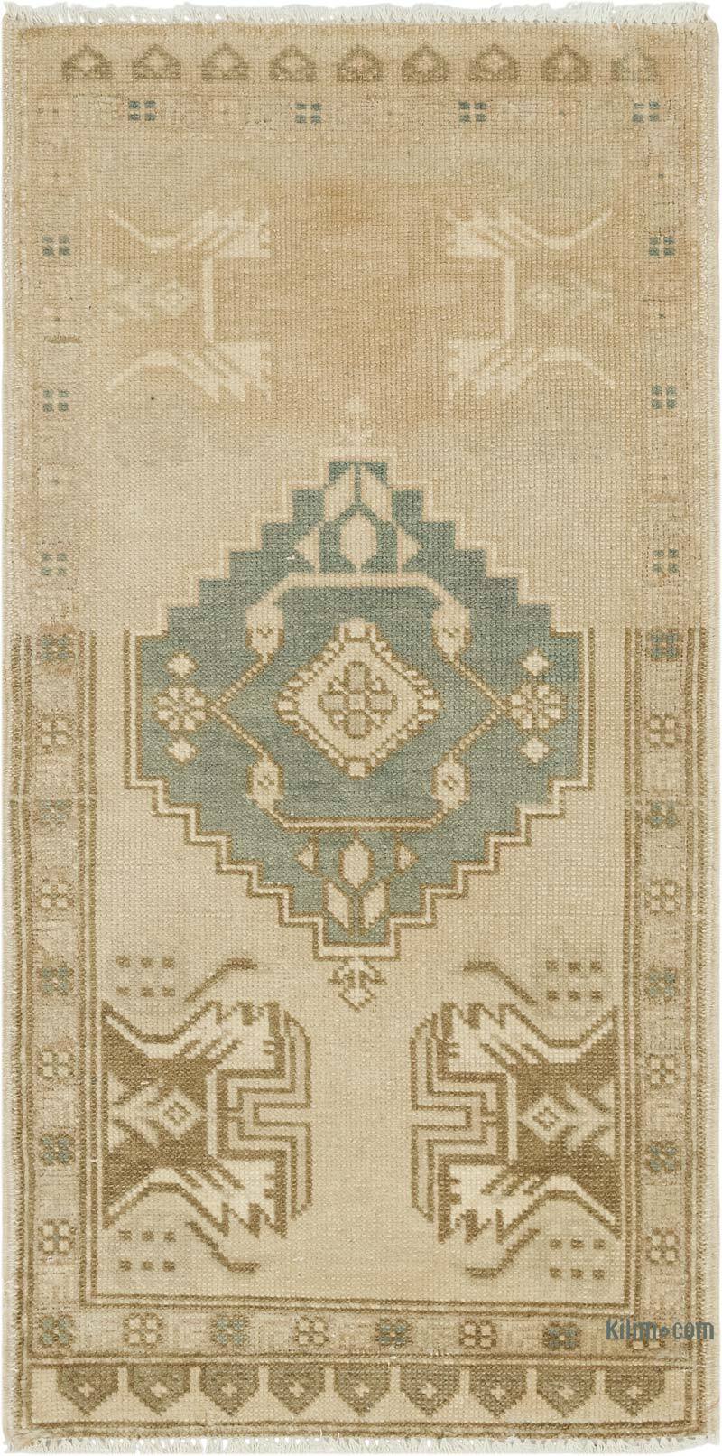 Alfombra Vintage Turca Anudada a Mano - 48 cm x 94 cm - K0083352