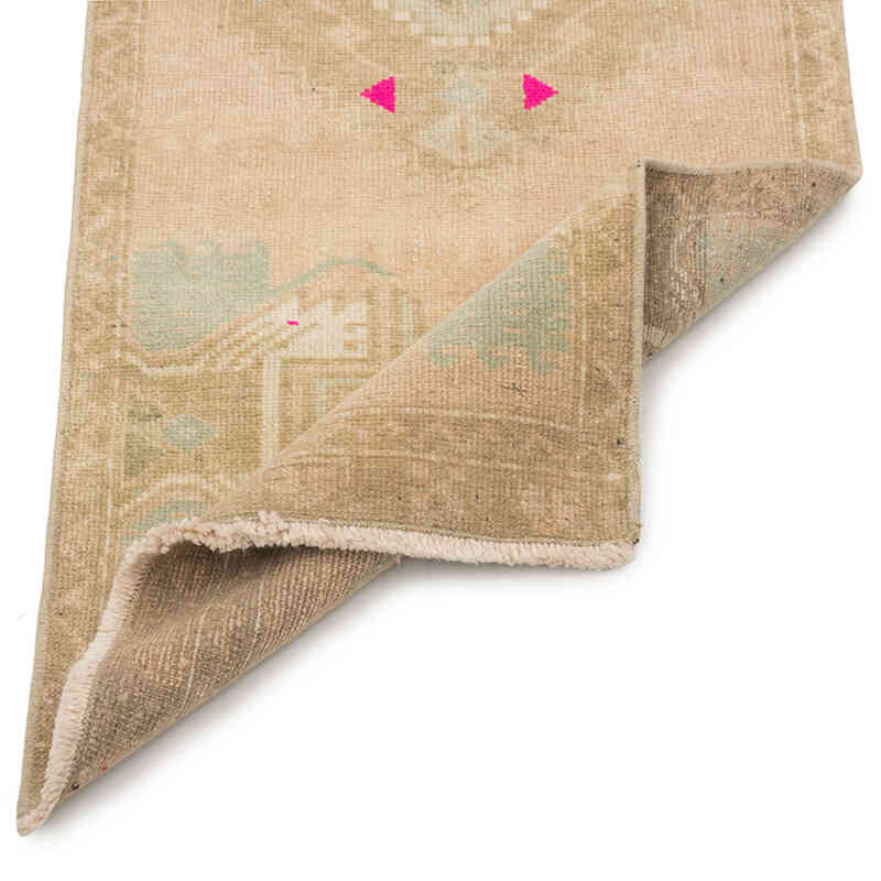 Alfombra Vintage Turca Anudada a Mano - 44 cm x 114 cm - K0083353