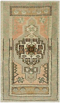 El Dokuma Vintage Halı - 54 cm x 87 cm
