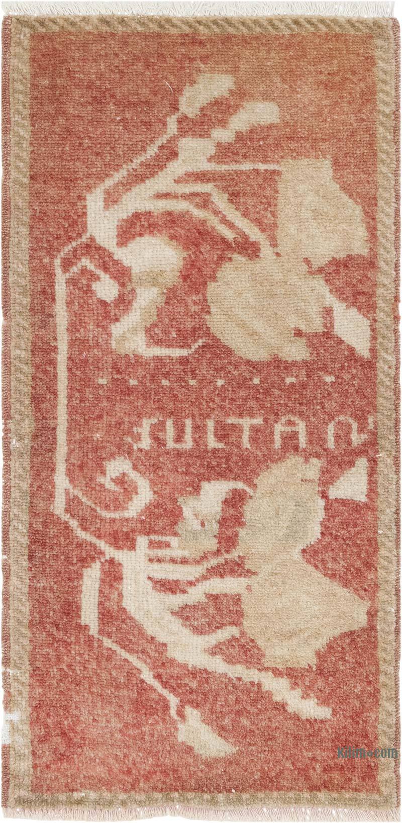 Vintage Turkish Hand-Knotted Rug - 1' 7" x 3' 1" (19" x 37") - K0083355