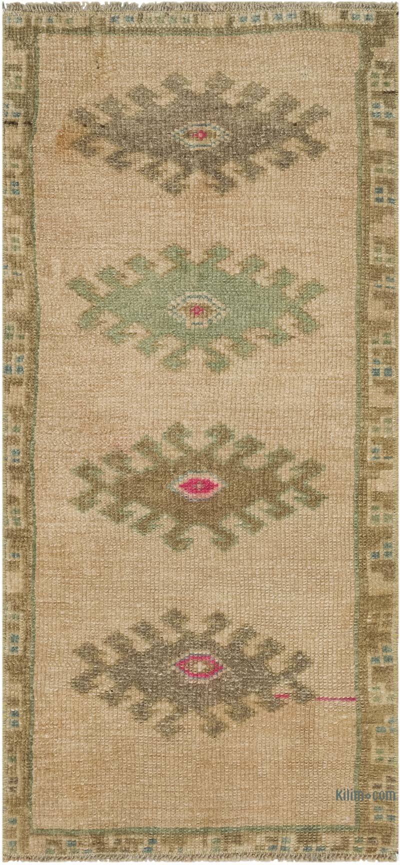 Vintage Turkish Hand-Knotted Rug - 1' 6" x 3' 3" (18" x 39") - K0083359