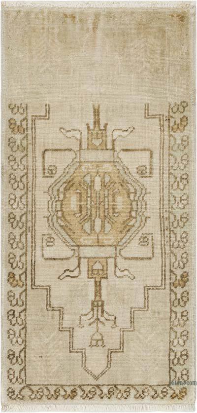 Alfombra Vintage Turca Anudada a Mano - 41 cm x 83 cm