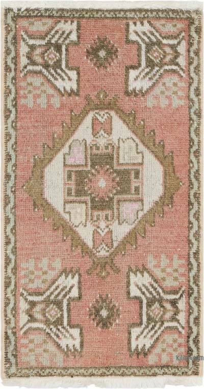 Alfombra Vintage Turca Anudada a Mano - 48 cm x 90 cm