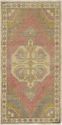 El Dokuma Vintage Halı - 54 cm x 107 cm