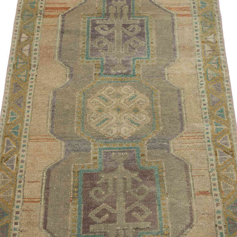 Alfombra Vintage Turca Anudada a Mano - 48 cm x 98 cm - K0083363