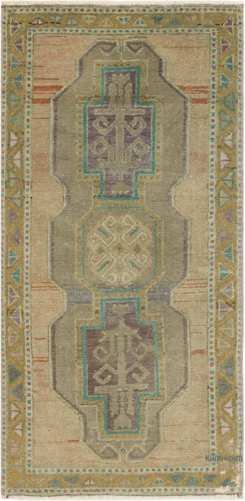 Alfombra Vintage Turca Anudada a Mano - 48 cm x 98 cm - K0083363
