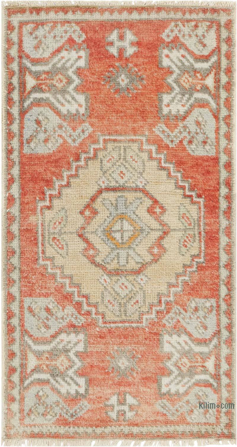 Alfombra Vintage Turca Anudada a Mano - 51 cm x 94 cm - K0083364