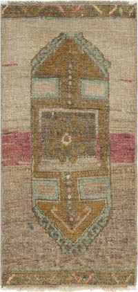 El Dokuma Vintage Halı - 45 cm x 93 cm