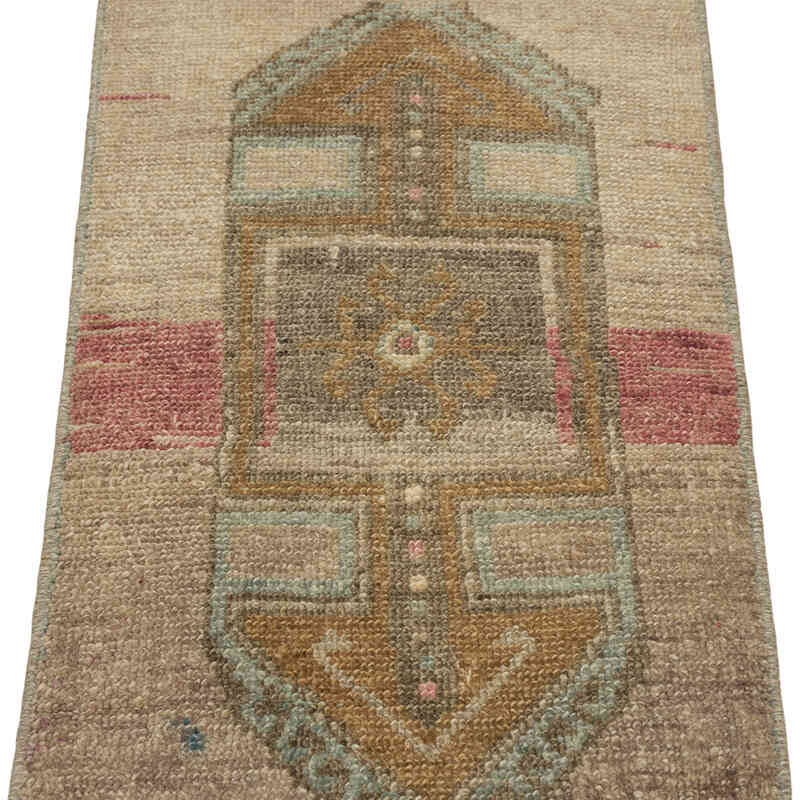 Alfombra Vintage Turca Anudada a Mano - 45 cm x 93 cm - K0083366