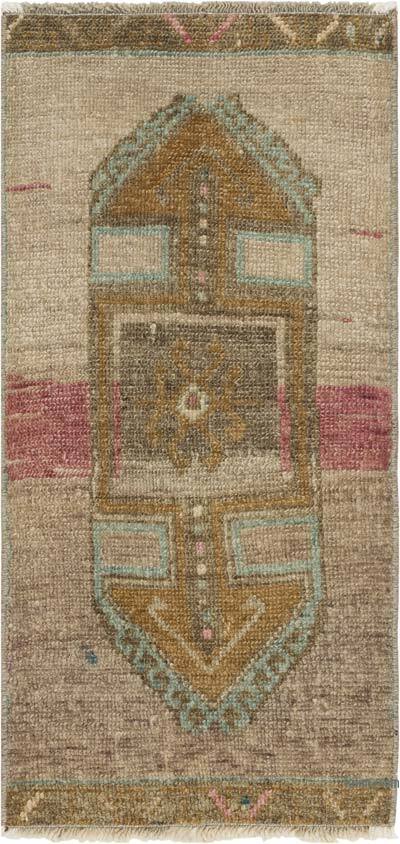 Alfombra Vintage Turca Anudada a Mano - 45 cm x 93 cm