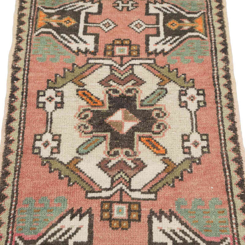 El Dokuma Vintage Halı - 47 cm x 93 cm - K0083370