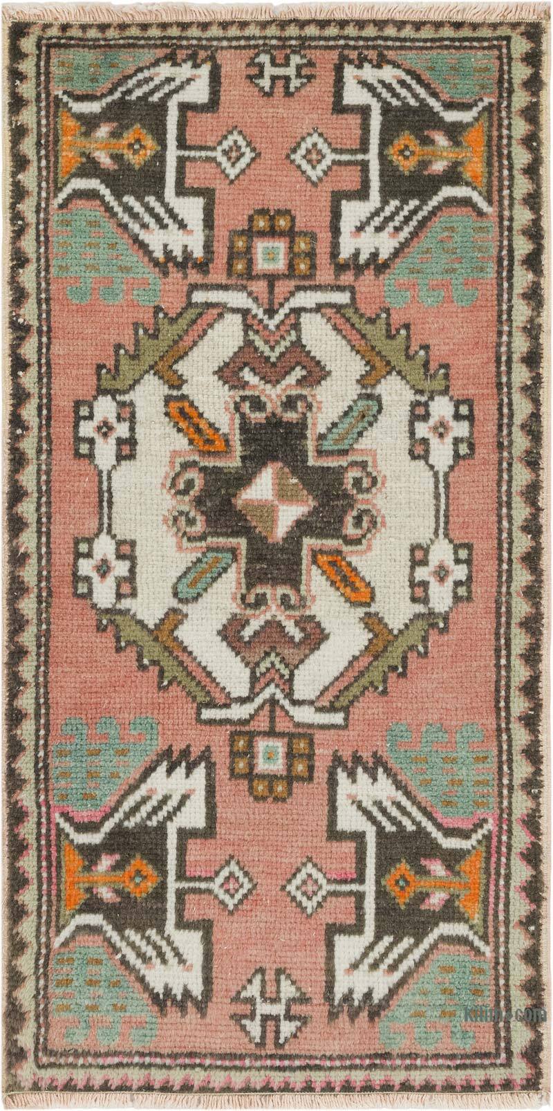 El Dokuma Vintage Halı - 47 cm x 93 cm - K0083370