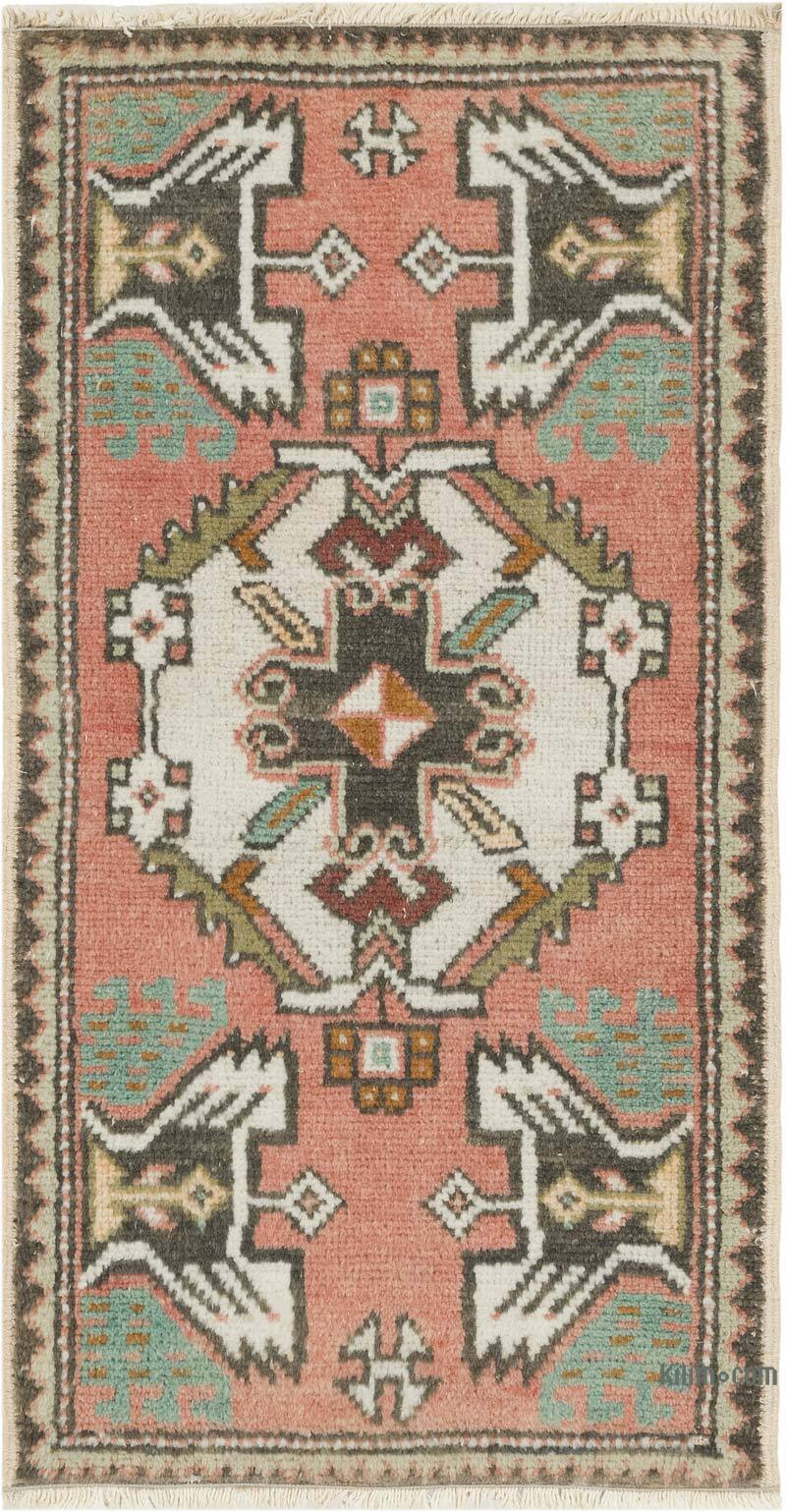 Vintage Turkish Hand-Knotted Rug - 1' 7" x 3'  (19" x 36") - K0083371