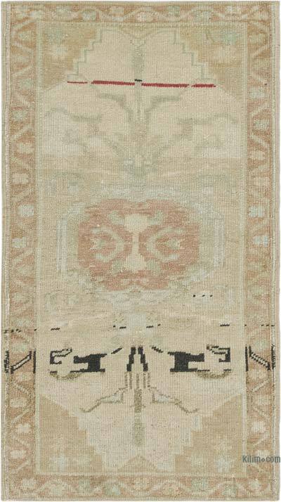 Alfombra Vintage Turca Anudada a Mano - 51 cm x 91 cm
