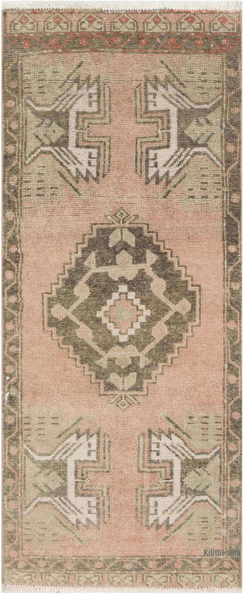 El Dokuma Vintage Halı - 44 cm x 104 cm - K0083373