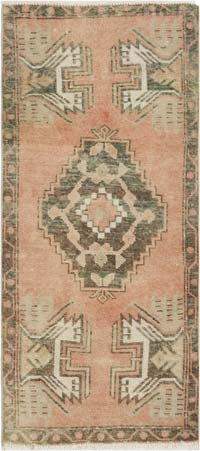 El Dokuma Vintage Halı - 46 cm x 97 cm